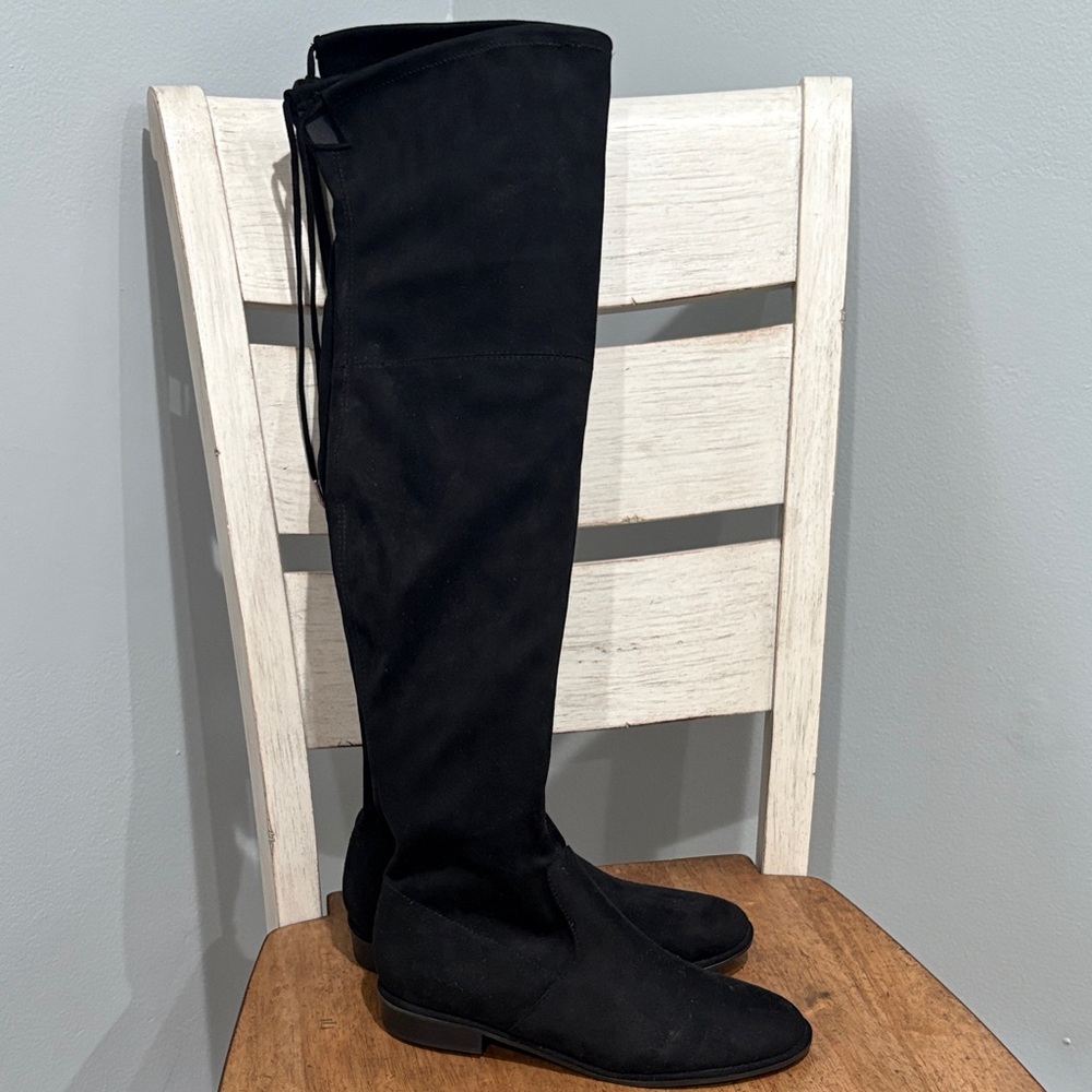 Marc Fisher Black Over-the-Knee Suede Boots